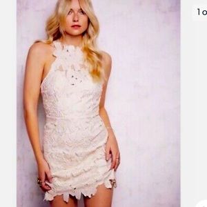 Free People Saylor Jessa Foil Lace Floral Dress